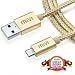 Mivi 6ft long Nylon Micro USB Cable with Charging Speeds Upto 2.4 Amps (Gold) RS.399.00