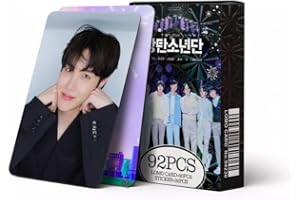 SCISSH 92PCS V JUNGKOOK Jimin JIN Suga J-HOPE RM 60pcs Photocards Greeting Cards Collection Mini Card Postcard Lomo Cards and 32pcs Stickers (B.-T.-S.)