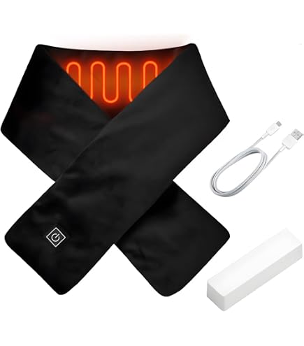 Scaldacollo Elettrico USB - Sciarpa Riscaldata, 3 Livelli Temperatura, In Spandex Morbido, 70x10 Cm, Per Esterni E Ufficio