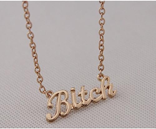 WANYAO 1 PC Fashion Women Sexy Bitch Pendant Necklace (two colors)