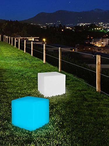 Bonetti LED Solar Würfelleuchte mit Farbwechsel 30 cm IP67 Solarlampe Dekoleuchte Außenleuchte Gartenlampe Dekowürfel Leuchtstein