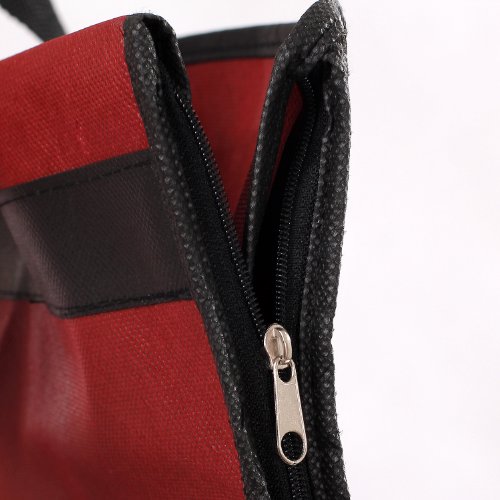 HIMRY® Atmungsaktiver Faltbare Kleidersack Schutzhülle, ca. 149 cm, Zwei Taschen für Zubehörteile, für Kleider / Abendkleider / Anzüge / Mäntel, Reissverschluss, Dunkelrot, KXB-107 darkred - 6