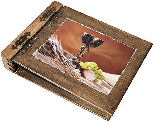 Wooden photo album, wooden guestbook or as a set of both