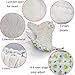 Alva Baby One Size Pocket Washable Bamboo Viscose Cloth Diapers Nappies 5Pcs (Neutral) 5Dm08