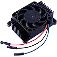 GeeekPi Aluminum Alloy CNC Heat Sink with PWM Fan,Passive Cooling Radiator for Raspberry Pi Compute Module 4 CM4 Motherboard(With Fan)