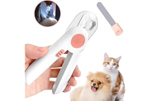 YATOSEEN Yatosee Ntagliaunghie Cani, Tagliaunghie per Cani, Strumento per Toelettatura Professionale con Luce a LED e Lima Unghie Cani
