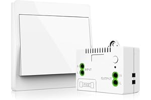 Vegena Juego de luces con interruptor de radio,interruptor de luz cinético,433,92 mhz RF,interruptor inalámbrico y controlador receptor de relé,240 V,con fusible,sin cableado,resistente al agua,para