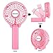 Produktbild iEGrow USB Ventilator Leise Mini Handventilator Ventilatoren Lüfter mit Batterie Farbe (Pink)