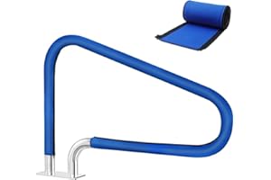 IHLOOTD Cubierta de Barandilla Piscina 180 cm Funda para Pasamanos de Piscinas Manga Protectora para Rieles Escalera Piscina con Cremallera Accesorio de Seguridad para Piscinas