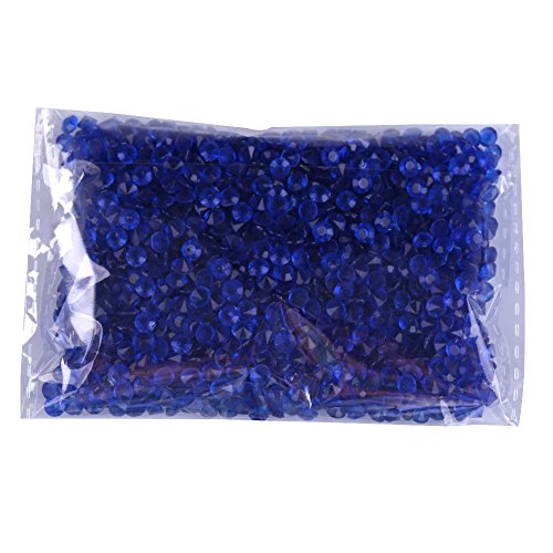 Amazingdeal365 5000PCS 6 Farben Diamanten Acryl Tischschmuck Hochzeit Dekosteine Klar Kristall-Acryl-Diamanten transparent 1,2cm Deko Diamant Tischdeko Tautropfen Steine Dekoration Streuteile Hochzeitsdeko (dunkle Blau) - 4