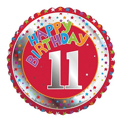 Runder Folien-Ballon "Bunter Geburtstag" 46 cm