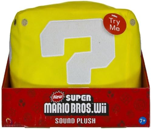 Nintendo Super Mario Bros Wii Question Mark Box Sound Plush/Pillow
