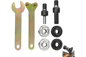 8 stycken 6 mm/10 mm vinkelslip tillbehör, vinkelslip anslutningsstång och flänsadapter, dornadapter med skiftnyckel, universella verktyg för slipning, polering och skärning