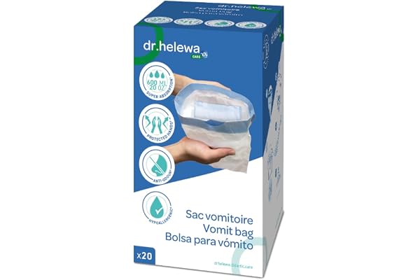 Vivia Harmonie Et Santé Sac à Vomissements, Lot de 20 pièces, 20,3 x 11,7 x 11,6 cm