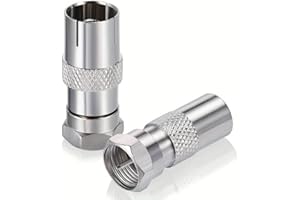 CABLEPELADO Conector Adaptador TV Tipo F Macho a IEC Hembra | DVB-T TV