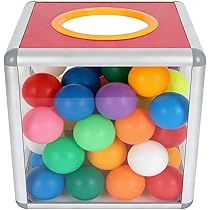 QWORK Lot De 50 Boules De Loterie Creuses De 3 Cm, 5 Couleurs