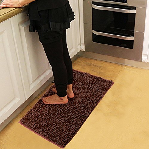 Leefrei Anti-Rutsch-Beschichtung Badematte /Badvorleger /Badteppich / Duschvorleger (50X80cm, Kaffe) - 6
