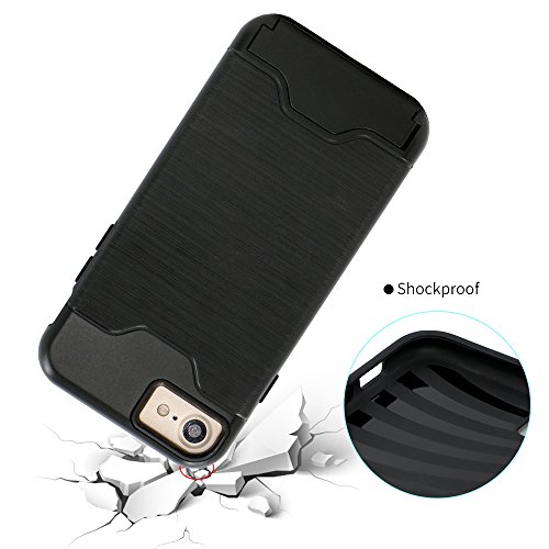 iPhone 7 Case, iPhone 8 Case,Rusee Dual Layer Advanced Shock Absorption
Rugged Hybrid Cover Protective Case with Card Slot Holder and Kickstand
Wallet Case Heavy Duty Bumper Case for iPhone 7,iPhone 8