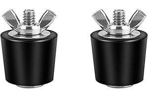 CDDCWZ 2 Stück Winterstopfen Pool, 32 mm Poolstopfen Winter mit Edelstahl-Flügelmutter, Pool Gummistopfen verhindern das Einfrieren der Abflussrohre