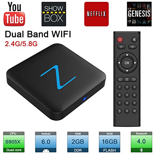 2.4G/5G Wifi Zenopllige Z11 PRO Android TV BOX 2G/16G Bluetooth 4.0 4K HD Android 6.0 Amlogic S905X Quad Core TV...