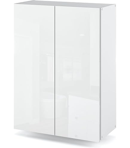 Ikea BESTÅ Hängeschrank-Kombination, 60x22x64 cm, weiß/Laxviken weiß Küche, Haushalt & Wohnen