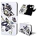 Produktbild für Xiaomi Redmi Note 7 Hülle Leder Flip Case Tasche Wallet Handyhülle Kunstleder Bookstyle Brieftasche Schutzhülle Handytasche Magnetisch Kartenfach Ständer Etui Farbe Schmetterling
