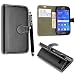 Produktbild KAMAL STAR {TM} SAMSUNG GALAXY A3 LEATHER FLIP PU LEDER CASE COVER HÜLLE ETUI TASCHE SCHALE + STYLUS (Black Book)