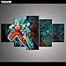 Produktbild Agreey HD 5 Panel Leinwand Kunst DB 213188 Dragon Ball Malerei Home Decor Poster Bild Für Wohnzimmer-S3NoFrame