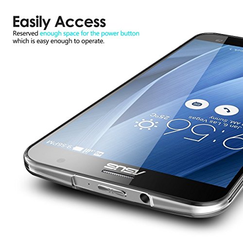 ZenFone 2 5.5″ (ZE550ML/ZE551ML) Hülle Case, Ultra-Clear Case Silikon Soft TPU Crystal Clear Premium Durchsichtig Handyhülle Schutzhülle Case Backcover Bumper Slimcase für ASUS ZenFone 2 5.5″ - 4
