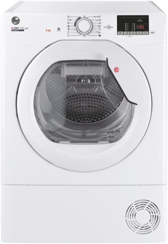 Hoover HLEC8DE H-Dry 300 8kg Freestanding Condenser Tumble Dryer, Aquavision, White
