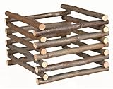 heuraufe holz nager Naturholz, zusammenklappbar Trixie 60982 Natural Living Standheuraufe, 15 × 11 × 15 cm