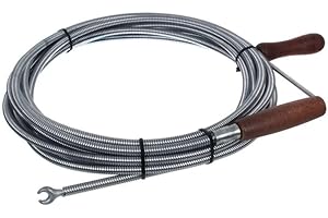 NAJDER Sbloccatore professionale di tubi con testa ad artiglio 9 mm x 20 m, spirale per la pulizia dei tubi, sblocco dello scarico, sonda di sblocco per lavello della cucina, vasca da bagno