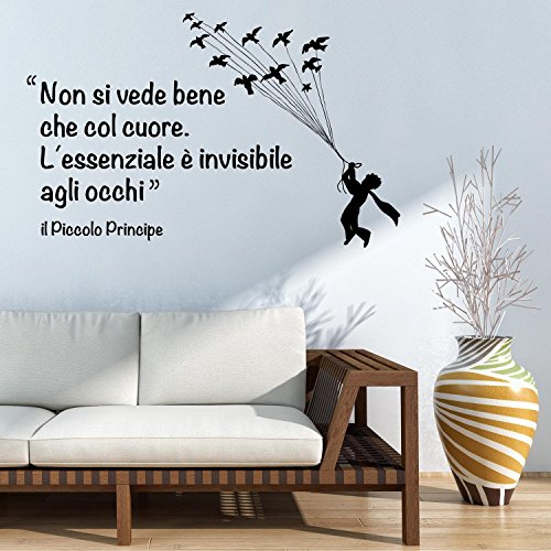 'Adesiviamo 1990-l Kleiner Prinz Wandtattoo Man sieht nur mit dem Herzen gut