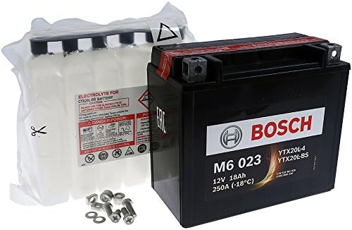 Bosch Ytx20L BS 12 V battery kit for Arctic Cat Tiger Shark 650 Jetski, Honda TRX Fourtrax Rincon 650/680 GL Goldwing 1800 (Plus 7.5 &amp; # x20AC; Battery Deposit)