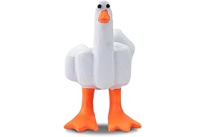 Fosoloni Niedliche Entenskulptur, Generisch Mittelfinger-Ente Mittelfinger-Entenstatue humorvolle, Lustige kleine Ente Kunstharzfigur Dekorationen, Kunst-Skulpturen, Dekorative Objekte