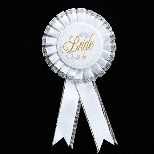 Hochzeit Braut Brautschleier zum Set, Wartoon Bride to Be Schärpe Strumpfband Abzeichen und weiße Hochzeit Brautschleier mit Kamm, 4 Stück - 4