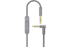 Toxaoii Cavo audio di ricambio con microfono in linea e controllo, compatibile con cuffie Beats Solo 2/Solo 3/Studio 3/Pro/Detox/Wireless/Mixr/Executive/Pill (grigio)