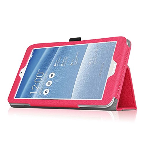 Fintie Asus ME181CX Folio Hülle Case – Slim Fit Schutzhülle Cover Tasche Etui für Asus ME181CX ProSieben Entertainment Pad 20,3 cm(8 Zoll) Tablet-PC (Asus MeMO Pad 8 ME181C), Magenta - 8