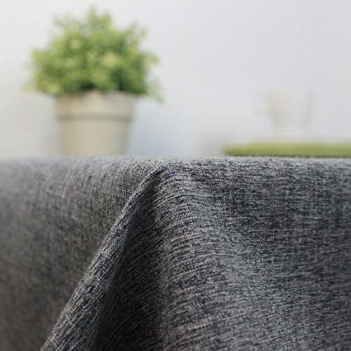 Linen and Cotton Tablecloth , Elegant Pure Grey Rectangle Table Cover,Works Well in Both Casual and Formal Settings(Gray,43.2x55In)