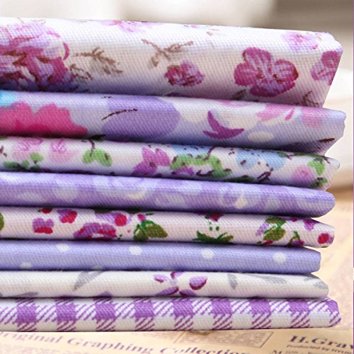 KING DO WAY 8 Stk Baumwolltuch Stoffpakete Patchwork Stoffe Baumwolle Stoffreste Paket Reste 40x50cm