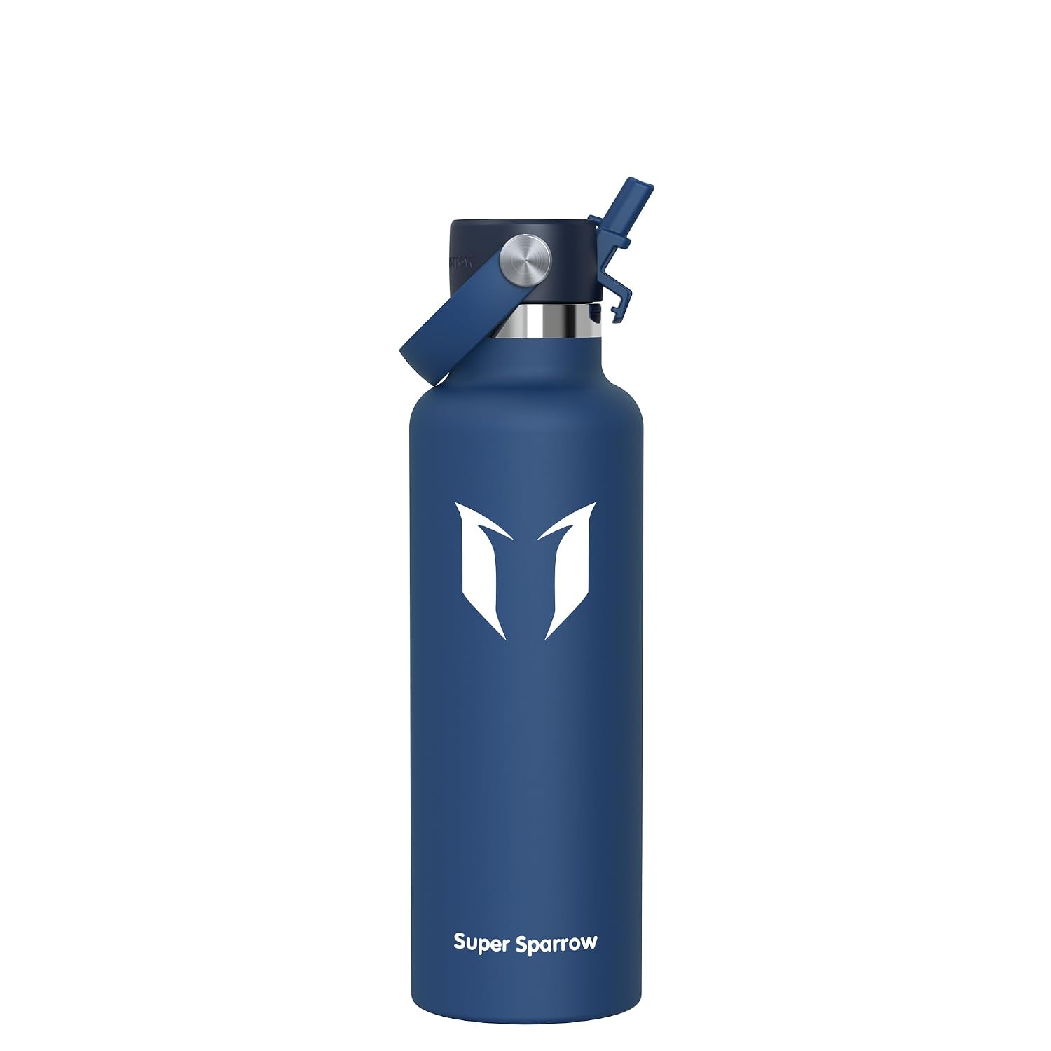 Sparrow RVS Waterfles 500ml/750ml/1L/1.2L FlipFlow Thermo Drinkfles Rietje | Sportwaterfles, Metaal Fles, Lekvrij, Vaatwasmachinebestendig, BPA-vrij, Koud, Warm, Sport, School, Fitness, Reizen