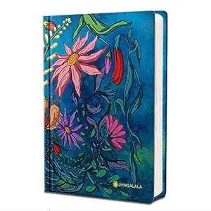 Jhingalala Hard Bound Undated A5 Diary Notebook (20 x 14.5 cm, 80 GSM, 190 Ruled Pages) Diary for Writing, Gift for Friend, Personal Diary (Sea Bloom)