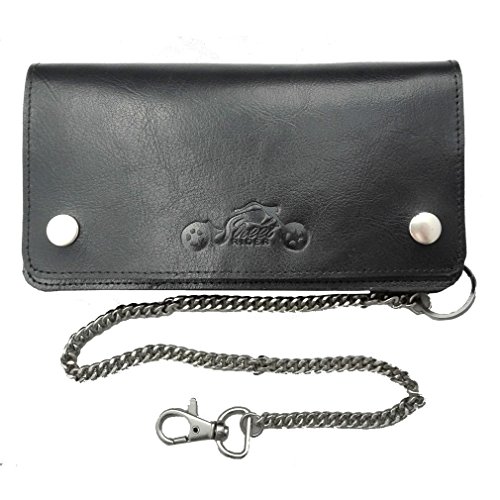 Preisvergleich Produktbild StreetRIDER® Bikerbörse Kettenbörse Biker Wallet Truckerbörse Kette B-Ware schwarz