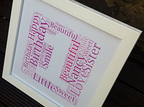 Little Miss Scrabbled - 1st Birthday Frame - Word Art Frame - 1st birthday Son Daughter