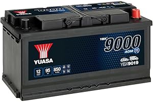 Yuasa YBX9019 12V 95Ah 850CCA AGM Start Stop Plus Maintenance Free Car Battery