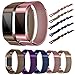 Produktbild Sansee Milanese Edelstahl Uhrenarmband Armband für Fitbit Charge 2 + HD Film (Fitbit Charge 2 + HD Film, Braun)