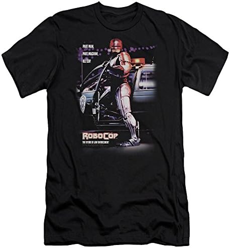Mgm Robocop Poster Mens Slim Fit Shirt Black SM