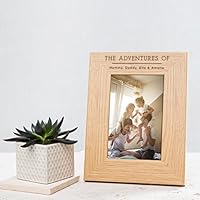Personalisierbarer Bilderrahmen aus Holz - Fotorahmen in den Größen: 15 x 10 cm, 18 x 13 cm und 20 x 15 cm - personalisiertes Geschenk zu JEDEM Anlass wie z.B. für Beste Freunde - Rahmen für Familienfotos und Hochzeitsfotos - Personalised Wooden Photo Frame - Mr and Mrs Wedding Day Photo Frame
