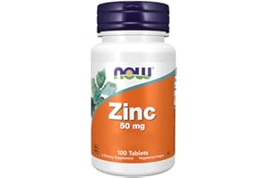 Now Foods, Zinc, 50 mg, Deposito, Altamente Dosato, 1 Compressa Ogni 2 Giorni, Gluconato di Zinco, 100 Compresse vegane, Testato in Laboratorio, Senza Glutine, Senza Soia, Non OGM, Vegetariano