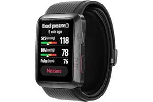 ‎HUAWEI HUAWEI WATCH D Smartwatch, tracker z monitorem ciśnienia krwi, tętna, snu i SpO2, całodobowe monitorowanie poziomu stresu, ponad 70 trybów treningu, 7 dni pracy na baterii, czarny